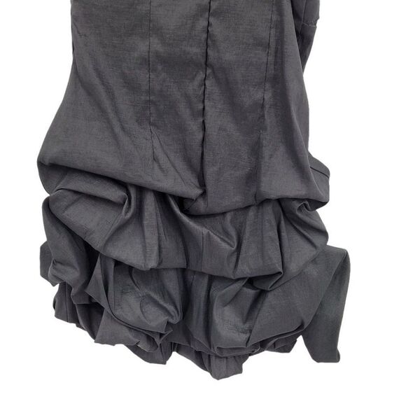 Forever 21 Dress Cocktail Avant-garde One Shoulder Ruffle 3D Rosette Black Sz M - Picture 10 of 10